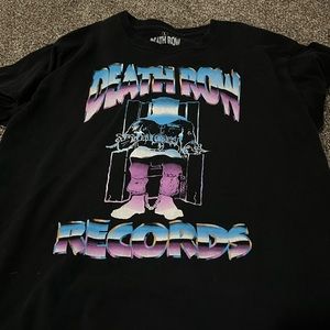(5/$25) Death Row Records Black Graphic Tee Size Large